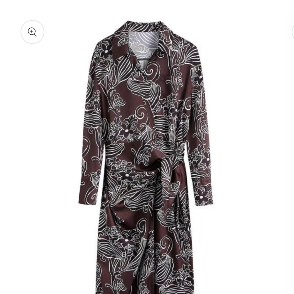 ZARA printed wrap dress